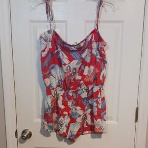 Sweet Claire Multicolor Floral Short  Romper